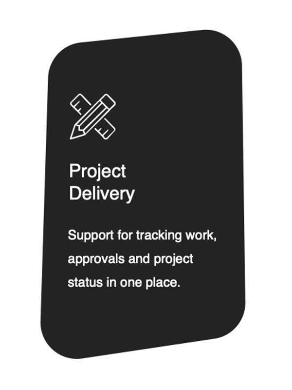 Project delivery software for large or small teams